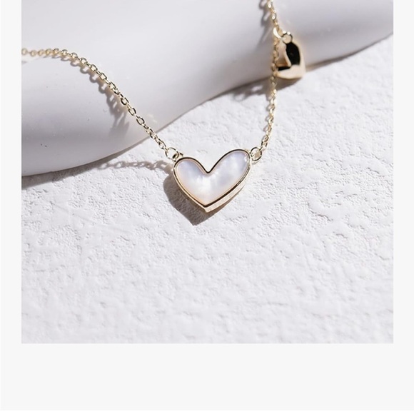 Elegant Gold Heart Necklace with shoe Charm - Picture 1 of 2